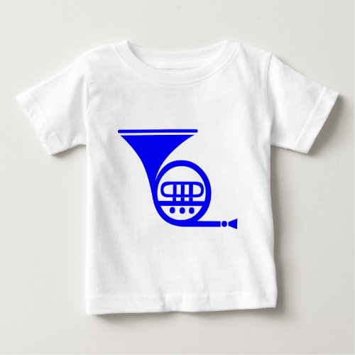 French Horn _ Blue Baby T_Shirt