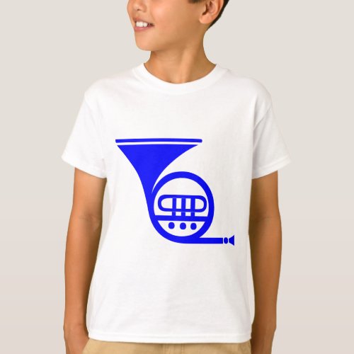 French Horn _ Blue T_Shirt