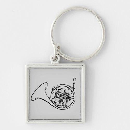 French Horn brass band music Keychain