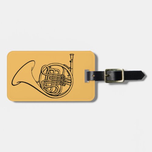 French Horn brass band music Luggage Tag