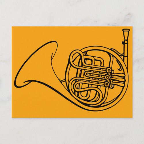French Horn brass band music Postcard