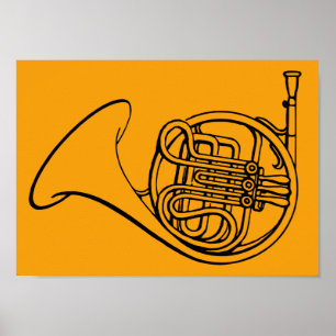 French Horn brass band music Poster