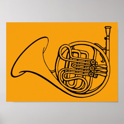 French Horn brass band music Poster