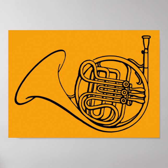 French Horn brass band music Poster (Front)