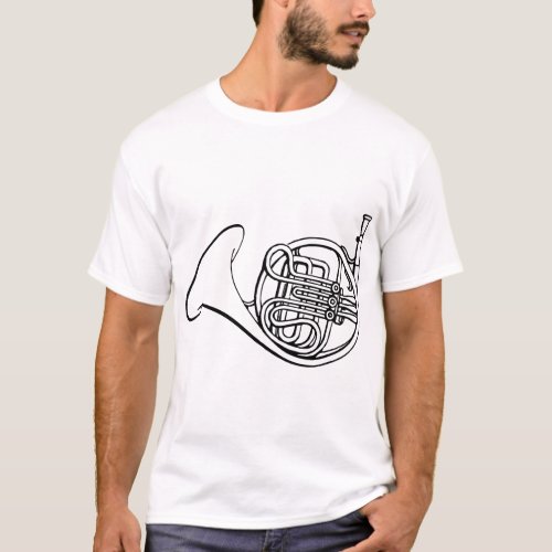French Horn brass band music T_Shirt
