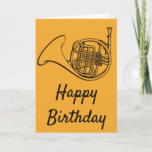 French Horn brass music Card