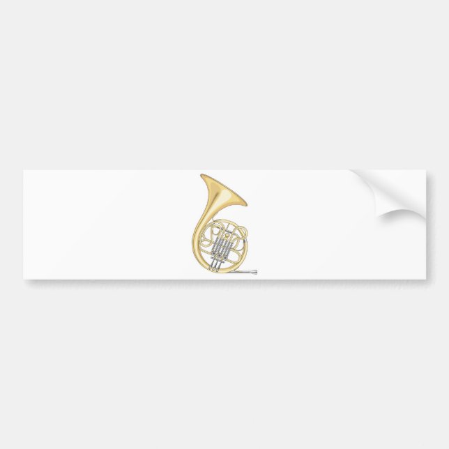 french horn bumper sticker (Front)
