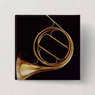 French Horn, by Marcel Auguste Raoux Pinback Button
