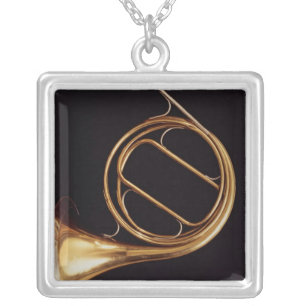 French Horn, by Marcel Auguste Raoux Silver Plated Necklace
