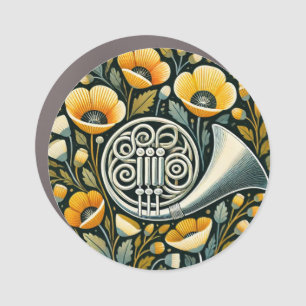 French Horn Car Magnet