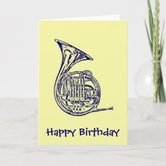 French Horn Card