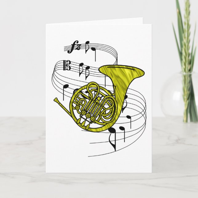 French Horn Card (Front)