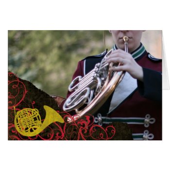 French Horn Card by marchingbandstuff at Zazzle
