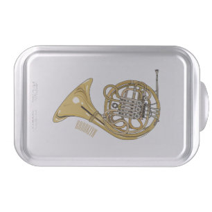 French horn cartoon illustration cake pan