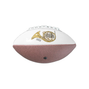 French horn cartoon illustration football