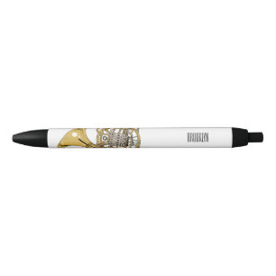 French horn cartoon illustration pen