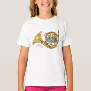 French horn cartoon illustration  T-Shirt