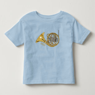 French horn cartoon illustration  toddler t-shirt