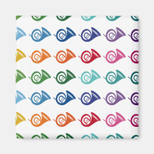 French Horn Colorful Fun Array Music Magnet