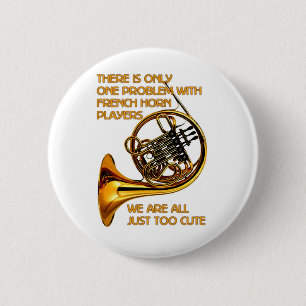 French Horn Cutie Pinback Button