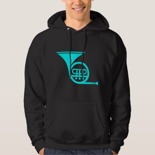 French Horn _ Cyan Hoodie