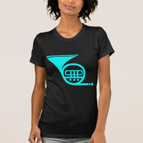 French Horn _ Cyan T_Shirt