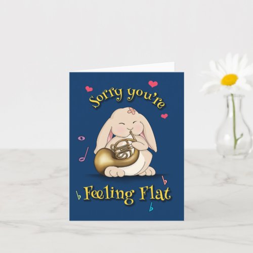 French Horn Get Well Soon Card