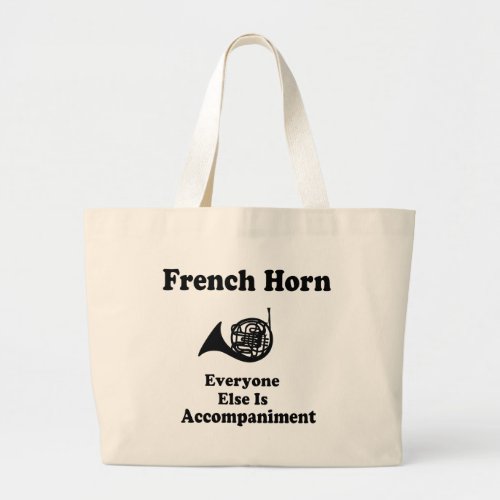 French Horn Gift Large Tote Bag