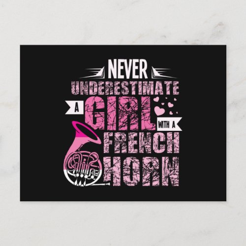 French Horn Girl Postcard