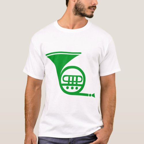 French Horn _ Grass Green T_Shirt