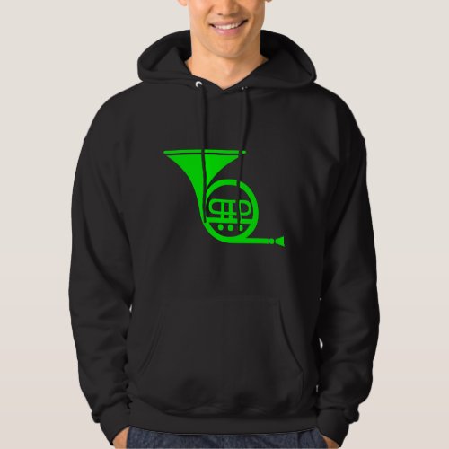 French Horn _ Green Hoodie