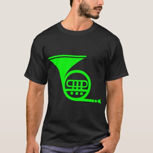 French Horn _ Green T_Shirt