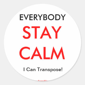 French Horn I Can Transpose Classic Round Sticker