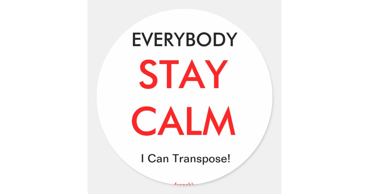 French Horn I Can Transpose Classic Round Sticker | Zazzle