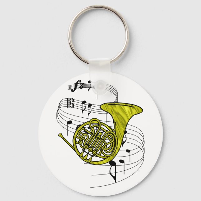 French Horn Keychain (Front)