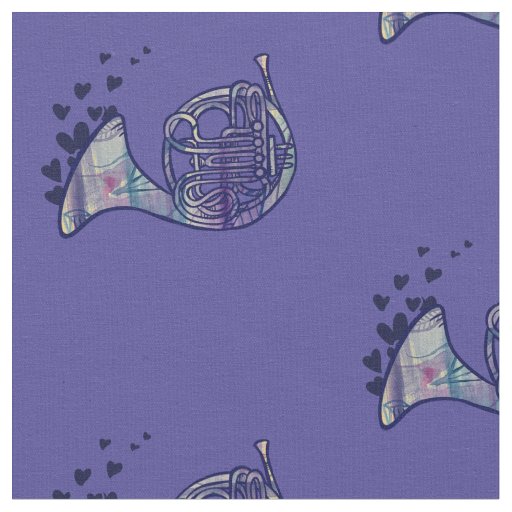 French Horn Love Band Class Art Fabric