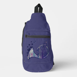 French Horn Love Band Class Art Sling Bag