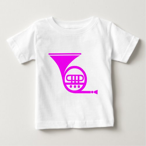 French Horn _ Magenta Baby T_Shirt