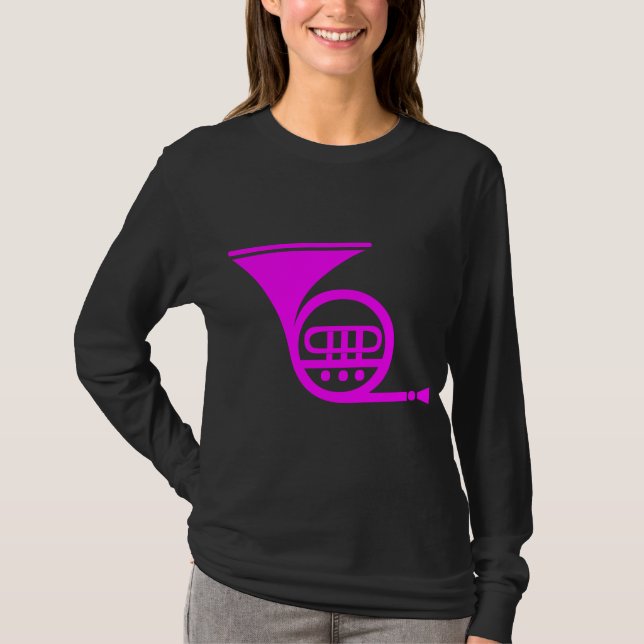 French Horn - Magenta T-Shirt (Front)