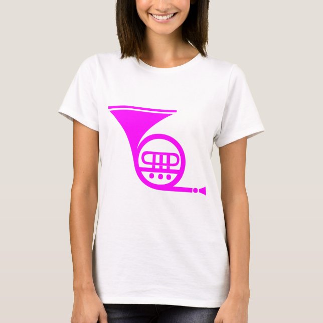 French Horn - Magenta T-Shirt (Front)