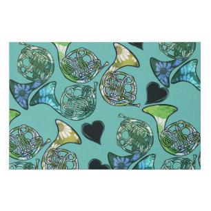 French Horn Marching Band Class Teacher Faux Canvas Print