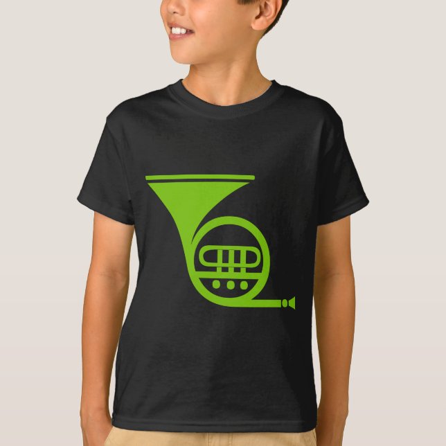 French Horn - Martian Green T-Shirt (Front)
