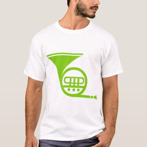 French Horn _ Martian Green T_Shirt