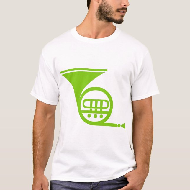 French Horn - Martian Green T-Shirt (Front)