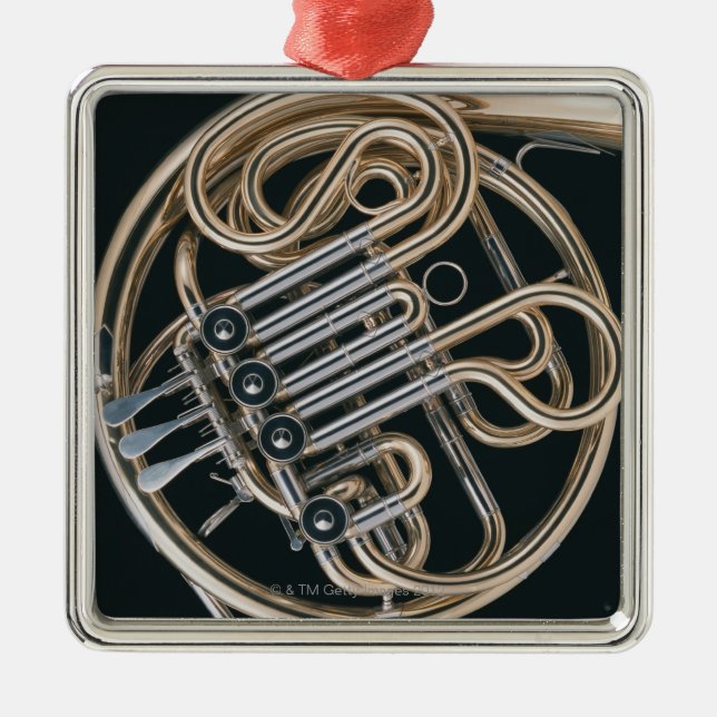 French Horn Metal Ornament (Front)