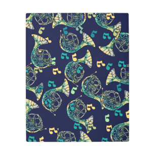 French Horn Metal Print