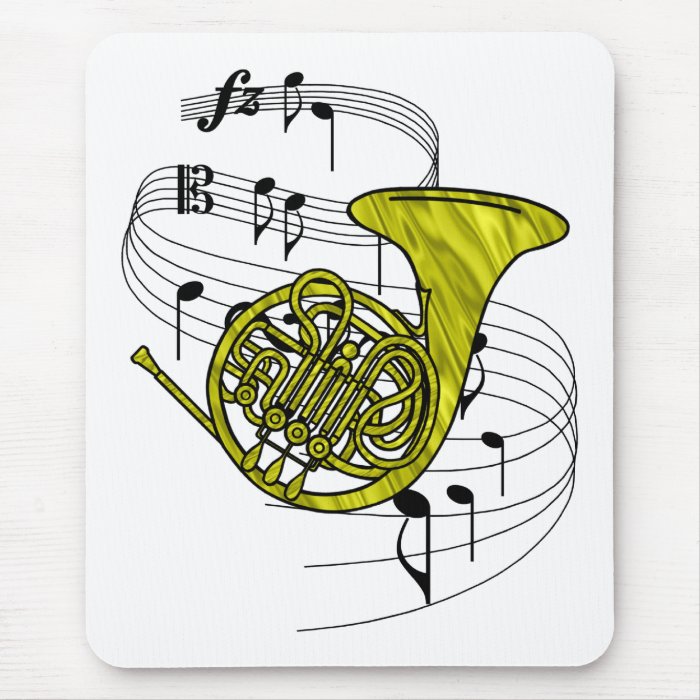 French Horn Mouse Pad