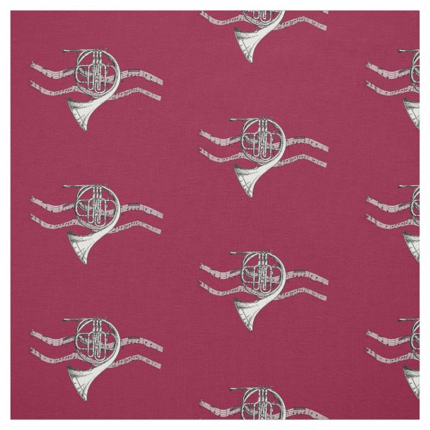 French Horn Fabric Zazzle