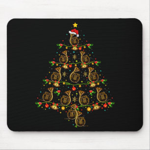 French Horn Music Lover Xmas Gift French Horn Chri Mouse Pad