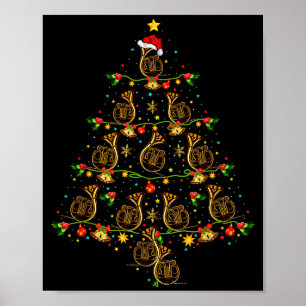 French Horn Music Lover Xmas Gift French Horn Chri Poster